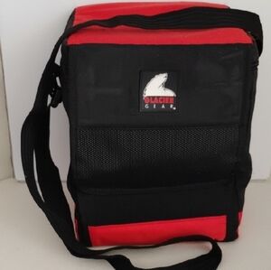 GLACIER GEAR Insulated Coolant Bag, Red,Black, Back-Pack Style Pre Owned, 18PKDC